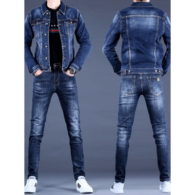 男士搭配牛仔套装男款2025新款秋冬外套高端潮流休闲夹克上衣百搭