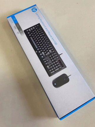 惠普原装有线键鼠套装KM100 USB键盘鼠标