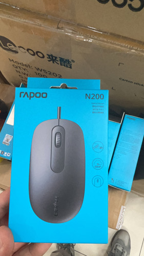 雷柏N200 有线USB家用办公台式机笔记本电脑鼠标 整箱45个一份