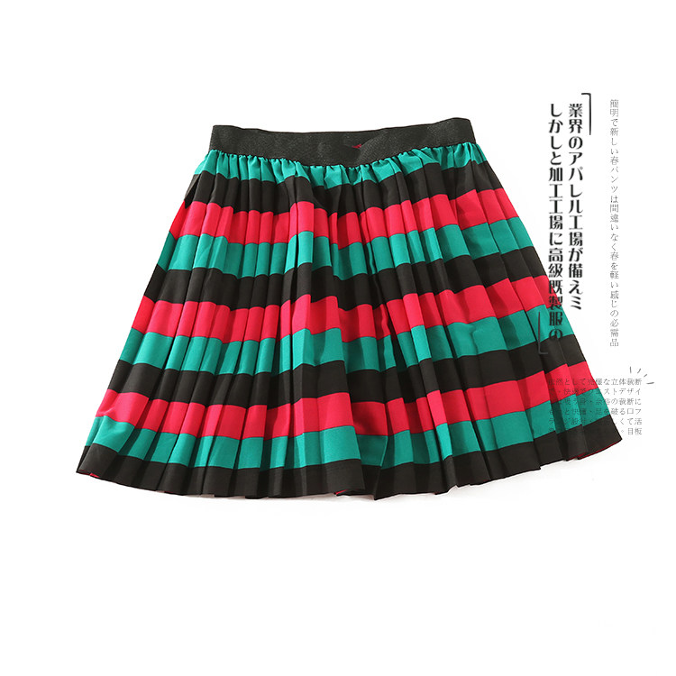 3222 百褶裙夏季半身裙2019新款彩条松紧腰百搭小清新学院风短裙在类目 女装/女士精品, 半身裙中 - 来自Buy2taobao.com提供专业的淘宝代购服务