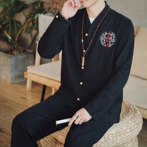 常年款春秋季风上善若水刺绣夹克宽松套装B370-TZ23特批P60图片