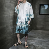 常年款夏季风道袍汉服开衫和服防晒衣套装上衣B370-TZ54-P70，男装防晒衣，电商B370-A