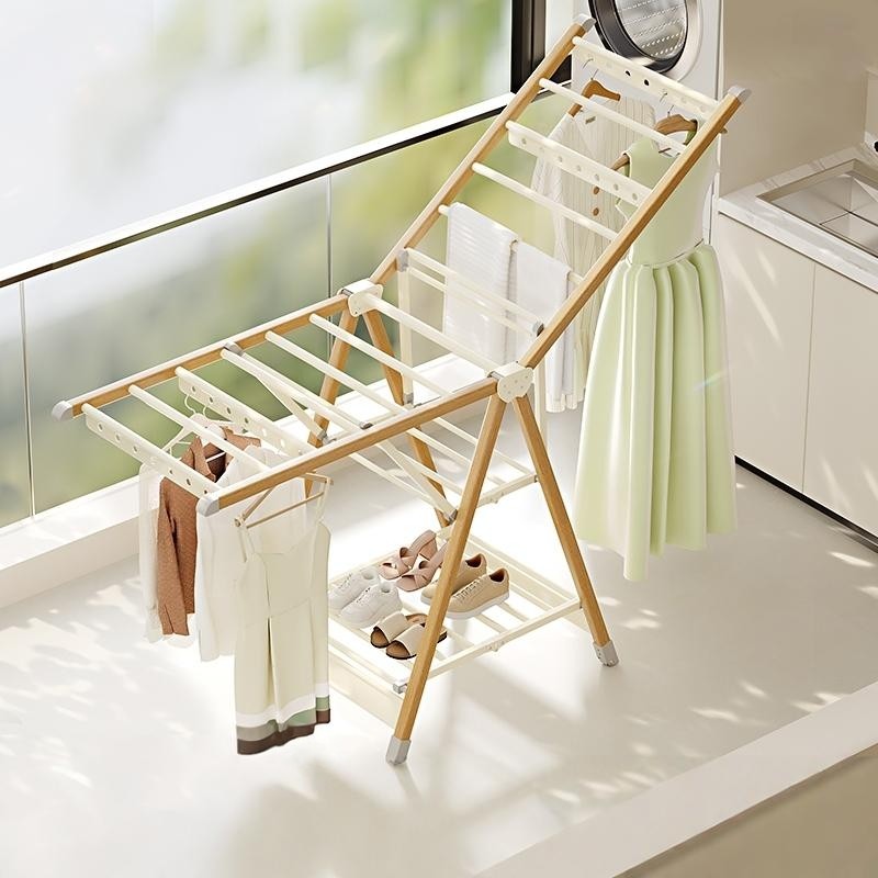 晾衣架落地折叠家用卧室外阳台晒衣架婴儿凉晒挂衣服杆晒被子神器,收纳整理,置地/升降晾晒衣架,淘宝优惠券,粉丝福利购,淘宝优惠卷