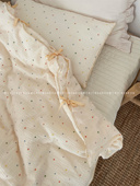 幼儿园婴儿床用品宝宝床品婴童儿童床品套件纯棉双层纱被套枕套