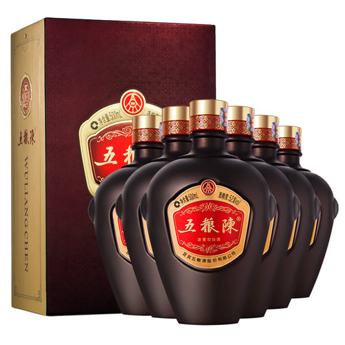 【宜宾生产】五粮液股份出品五粮陈传承52度500ml*6瓶浓香型白酒