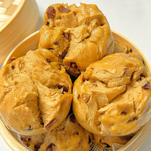 红糖红枣馒头纯手工大枣馒头早餐速食主食