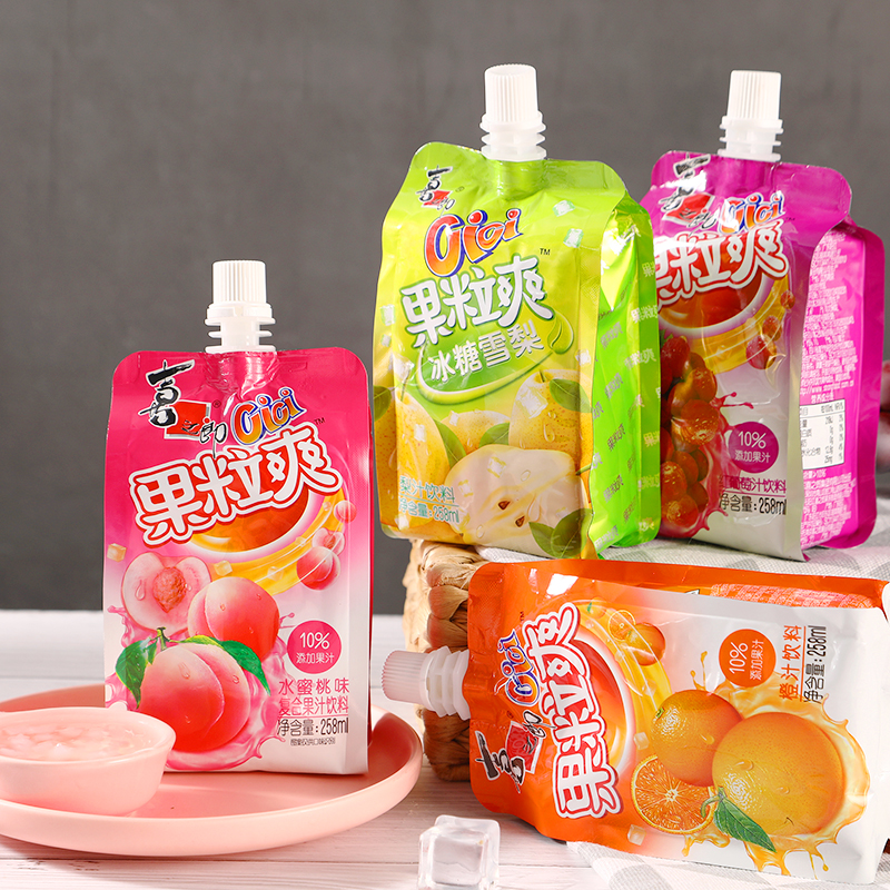 喜之郎吸吸果冻cici椰果粒爽饮料儿童水果味果汁饮品258ml*10袋