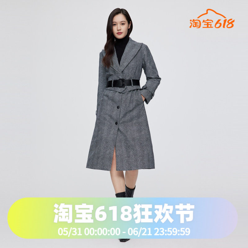 波司登羽绒服女鹅绒组合长款过膝韩版时尚修身风衣外套明星同款