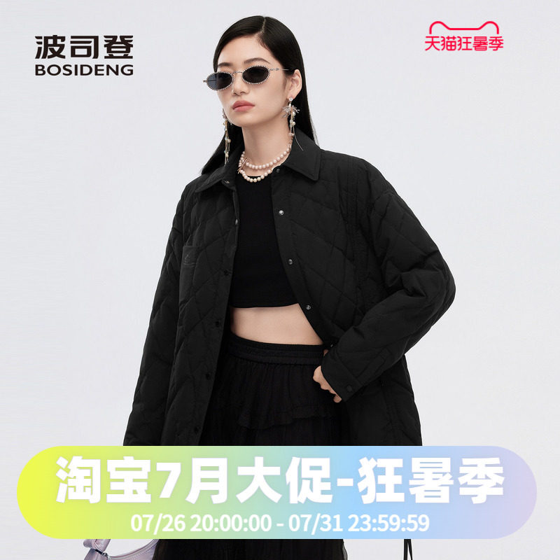 轻薄衬衫款时尚设计师款羽绒服