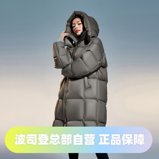 波司登2024冬季女过膝长款轻盈廓形加厚时尚爆款泡芙创新羽绒服