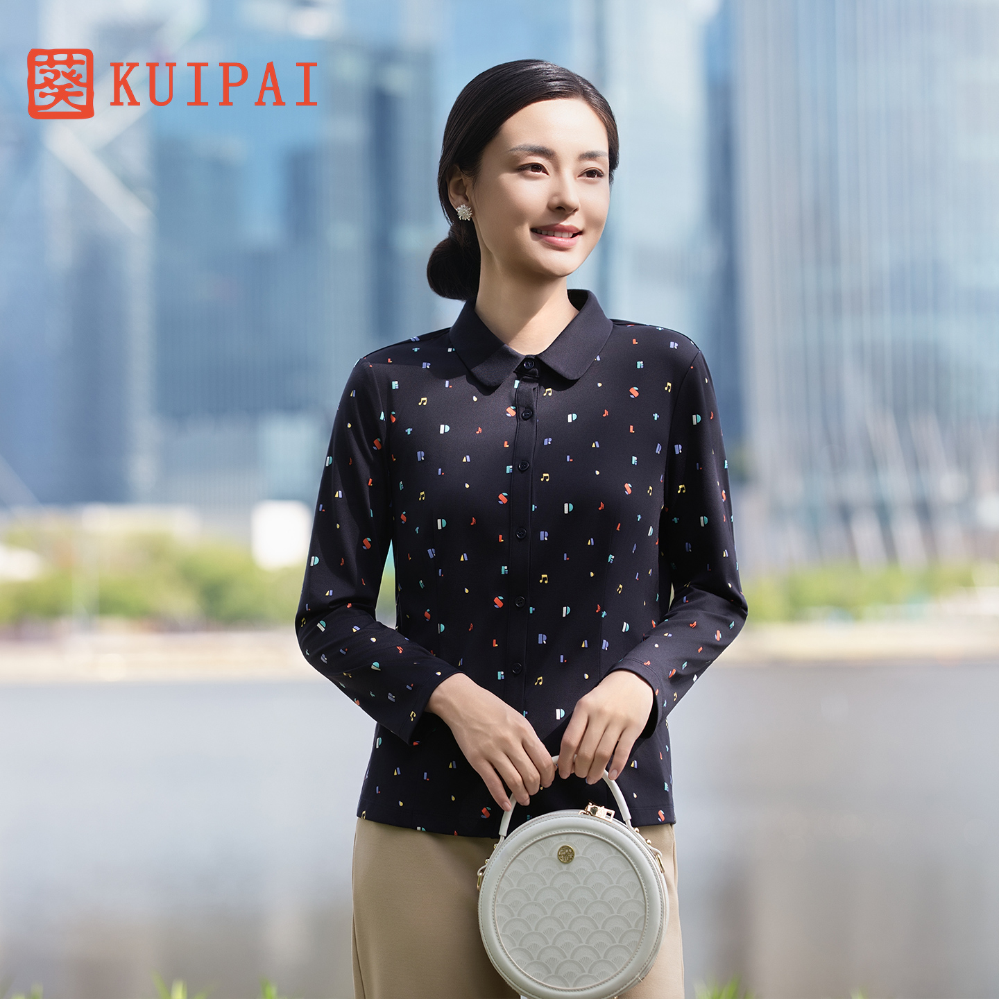 葵牌常规长袖妈妈装衬衫