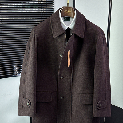 出口欧版意大利品牌羊毛呢子大衣