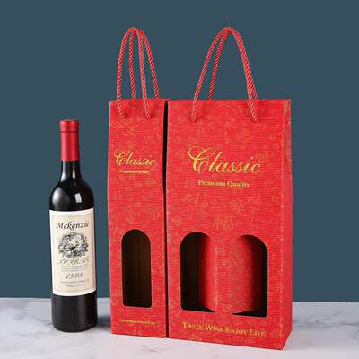红酒包装礼盒子包装盒高档礼品盒定制手提袋子单双支葡萄酒盒纸盒