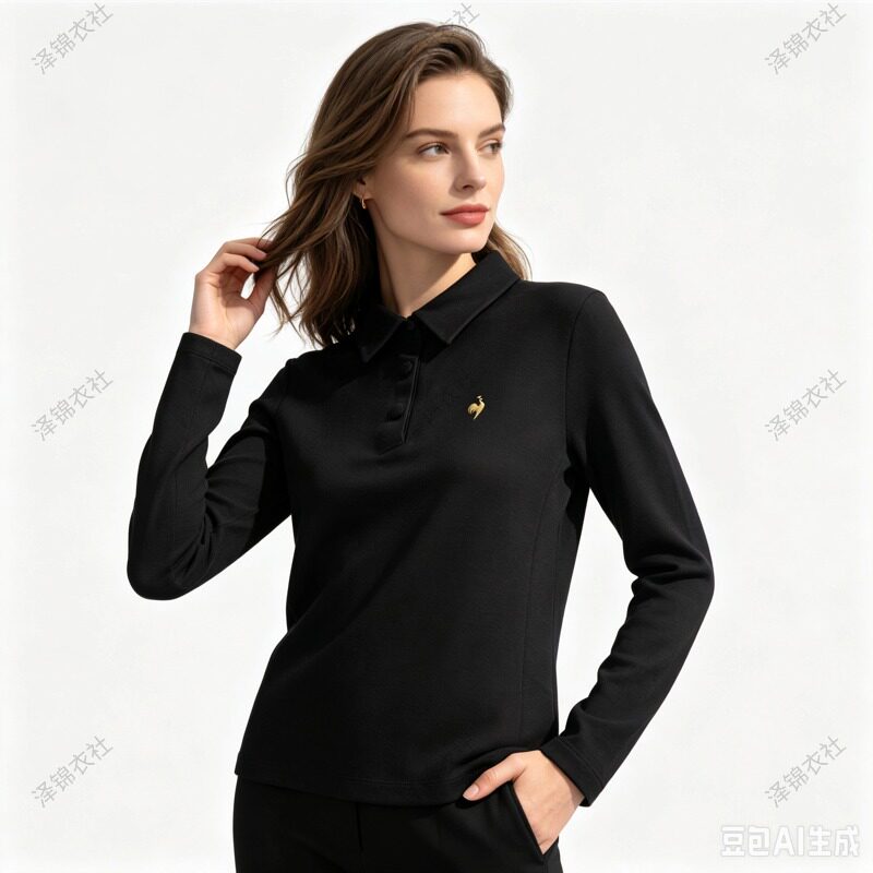 乐卡克2026新款女长袖POLO衫