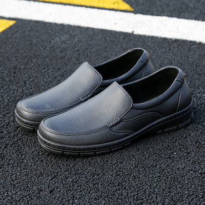 低帮雨鞋男防滑厚底塑胶雨靴厨房厨师鞋防油防水鞋仿皮胶鞋工作鞋