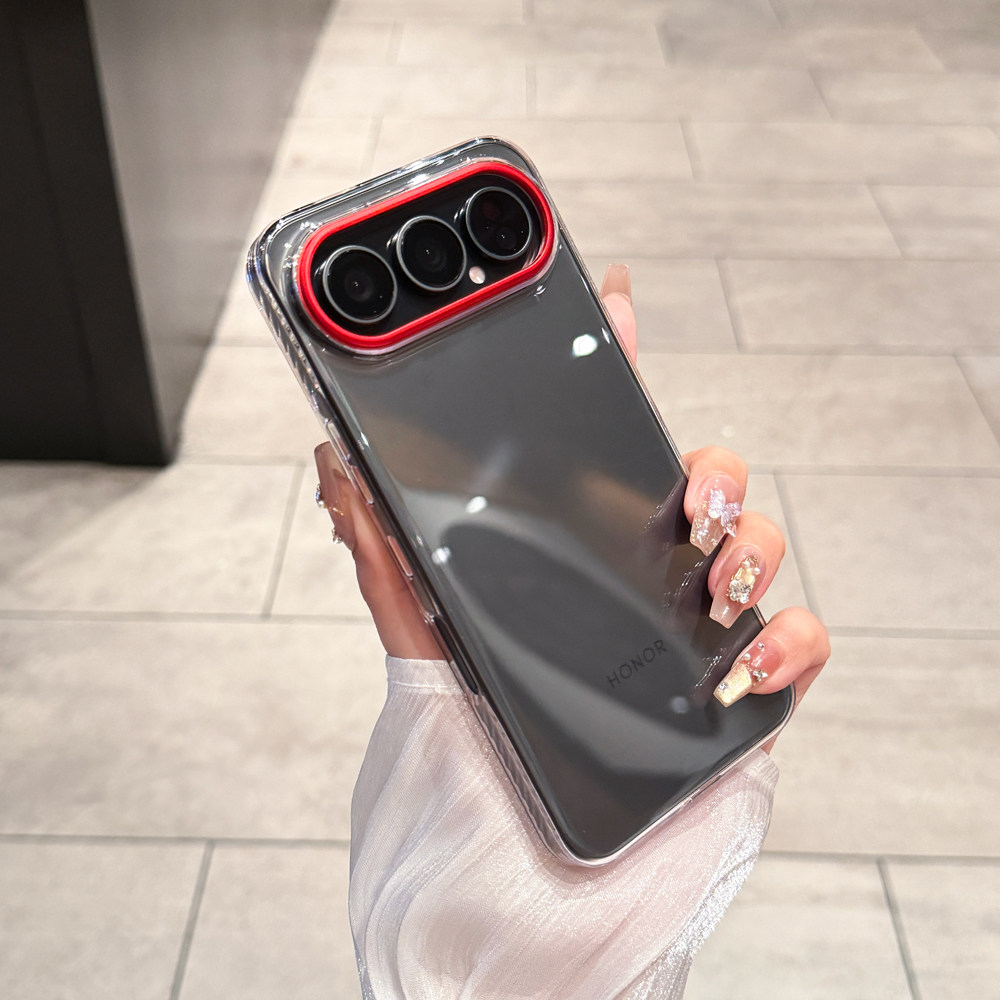 红圈高透透明适用荣耀500 Pro手机壳三摄镜头Magic8 Pro保护套简约防摔软壳Magic 7简约时尚红边新款酷炫全包,3C数码配件,手机保护套/壳,淘宝优惠券,粉丝福利购,淘宝优惠卷