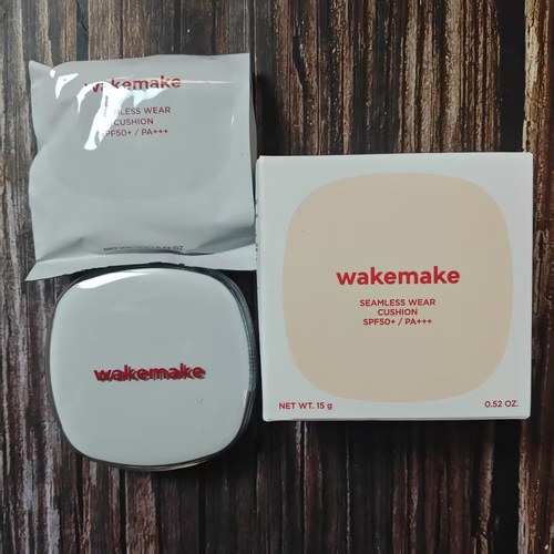 wakemake唯可魅新品半哑光气垫遮瑕提亮保湿持久不脱妆