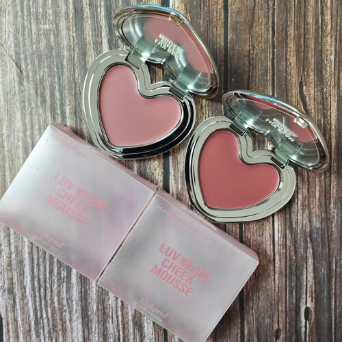 lilybyred丽丽百乐新银色爱心腮红膏低饱和哑光多用修容氛围色