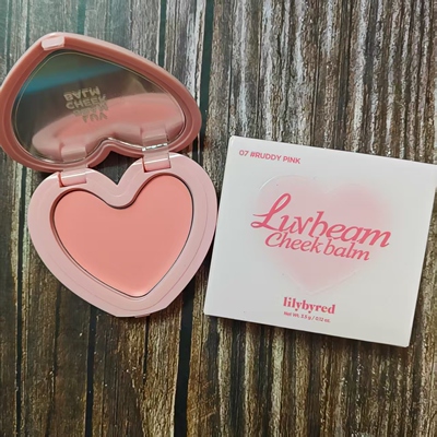 韩国小众品牌Lilybyred丽丽百乐爱心心形单色腮红水润亮泽自然