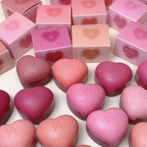 dasique代曦可爱心唇泥多用膏哑光唇釉裸色口红唇颊两用唇彩