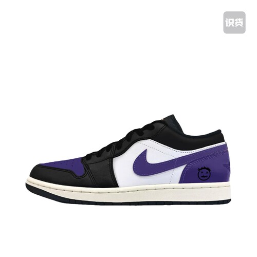 【定制球鞋】Air Jordan 1 减震 耐553558-165 （TEAM1020-黑紫）