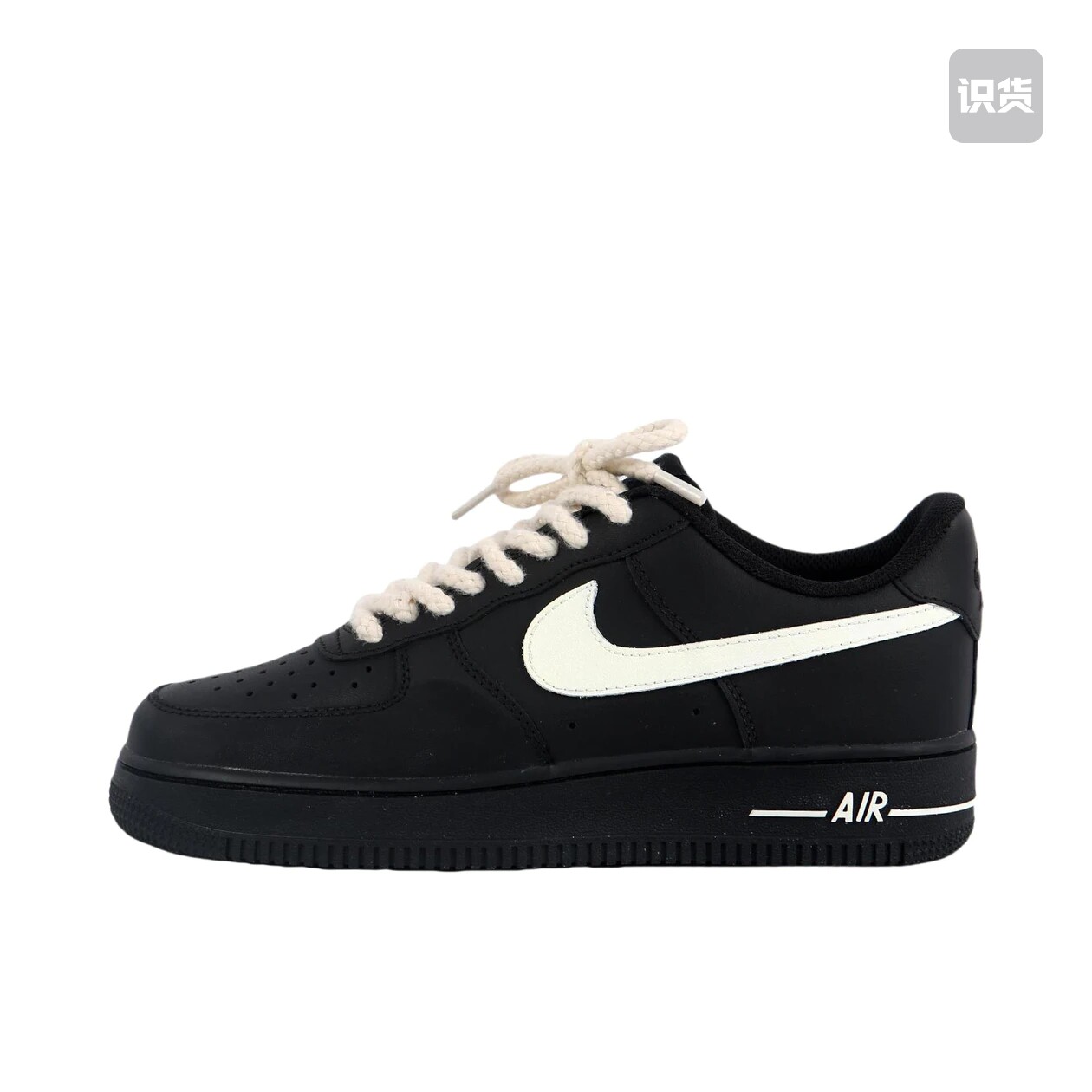 定制球鞋】Nike Air Force 1 板鞋（TEAM719-麻绳黑空军）