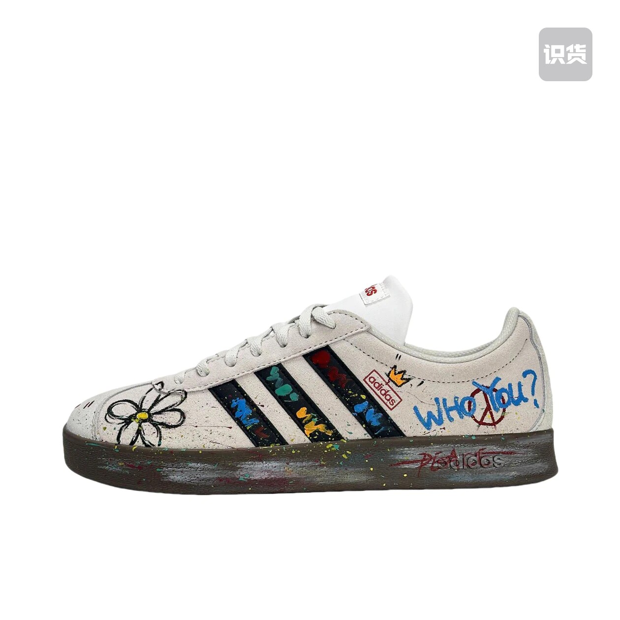 【定制球鞋】Adidas neo VL Court 2.0 德训鞋 (雏菊涂鸦S-BOX)