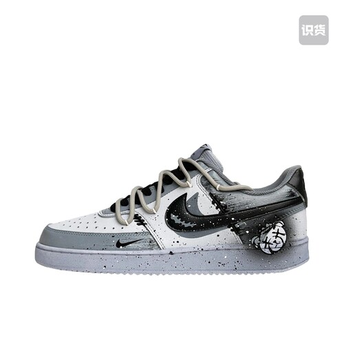 【定制球鞋】 Nike Court Vision 1 (Team87-暴力小熊男款黑灰)