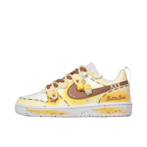 【定制球鞋】Nike Court Borough 2 脏脏鞋  (女款黄油小熊)