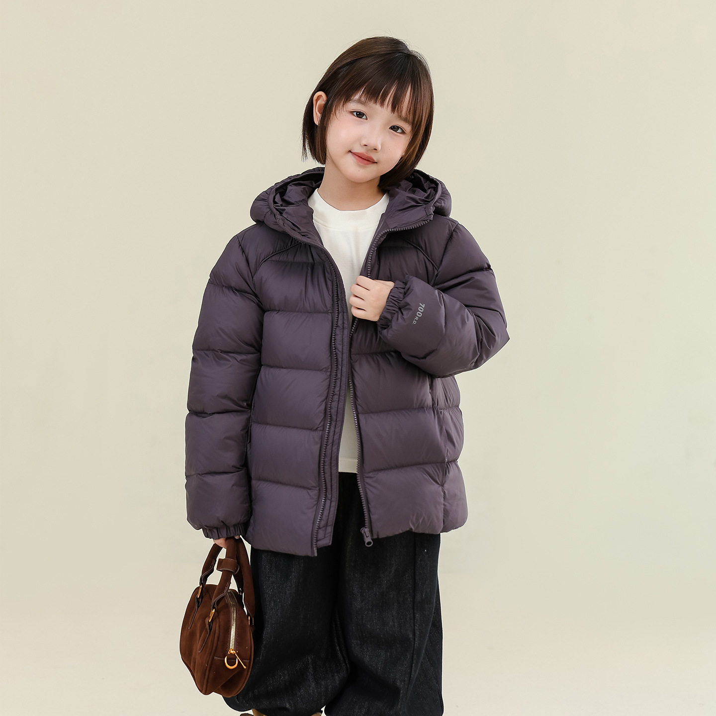 儿童短款羽绒服男女童连帽保暖90白鸭绒三防加厚保暖防风冬装外套