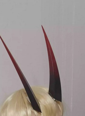 崩坏3 雷电芽衣 夜雨春澜， 恶魔角雷之律者 cos道具角饰头饰定制