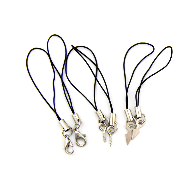 diy软陶泥 配件材料 倒三角挂针手机链绳龙虾扣手机链10枚装一包