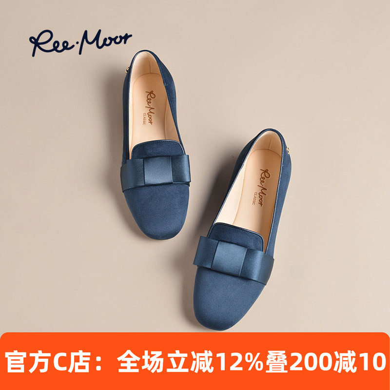 REEMOOR睿慕圆头软底豆豆鞋2026年秋冬新款平底鞋乐福鞋气质女鞋,女鞋,乐福鞋（豆豆鞋）,淘宝优惠券,粉丝福利购,淘宝优惠卷