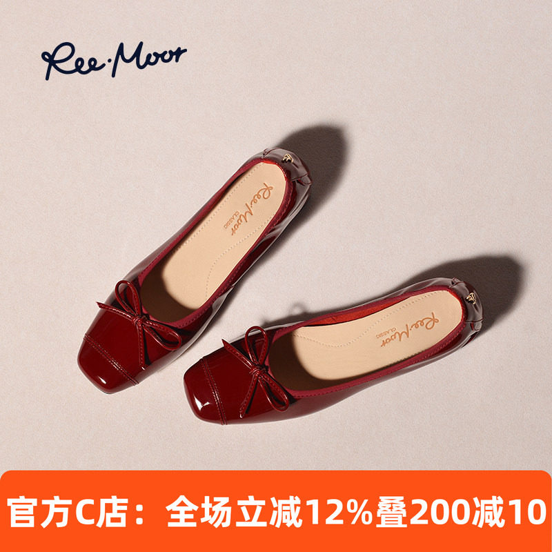 REEMOOR睿慕蝴蝶结浅口单鞋2026春季新款平底时尚百搭芭蕾舞鞋女,女鞋,浅口单鞋,淘宝优惠券,粉丝福利购,淘宝优惠卷