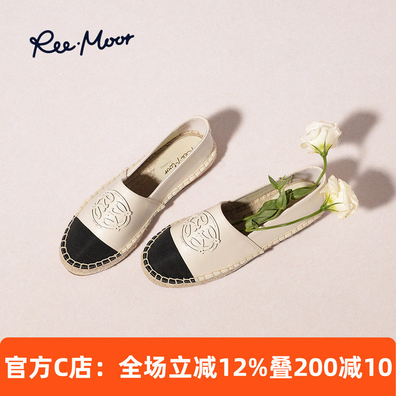 REEMOOR小香风时尚休闲百搭渔夫鞋2005新款半拖女士懒人鞋休闲鞋,女鞋,渔夫鞋,淘宝优惠券,粉丝福利购,淘宝优惠卷