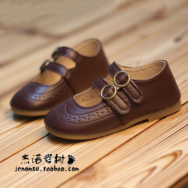小皮鞋4-6岁软底春秋款女宝豆豆