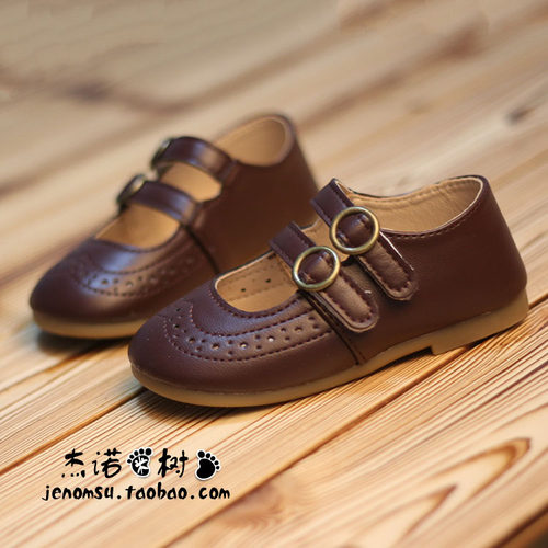 小皮鞋4-6岁软底春秋款女宝豆豆