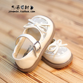 女1 5岁防滑软底女童公主白色镂空婴幼儿女宝单鞋 宝宝皮鞋