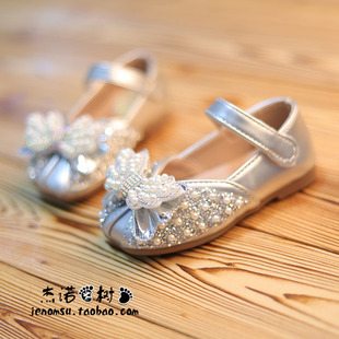 水晶鞋女儿童软底亮片公主鞋女童配礼服中大童小女孩皮鞋洋气单鞋
