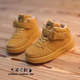5岁软底秋冬板鞋 宝宝运动鞋 女宝幼儿园二棉鞋 小白鞋 子6 男0