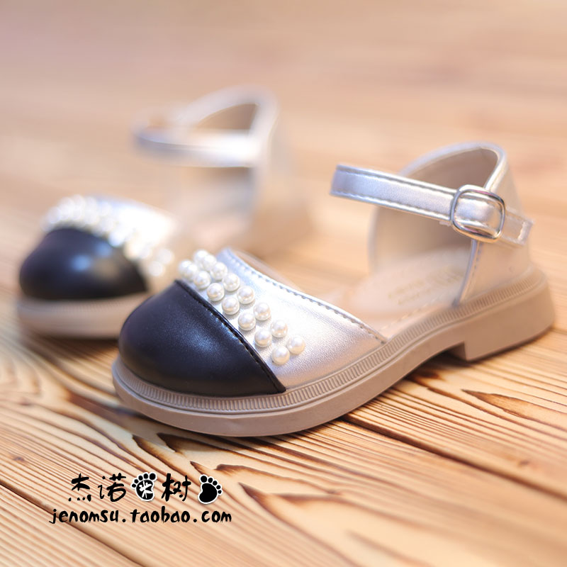 女童皮鞋夏秋季2025新款半凉鞋