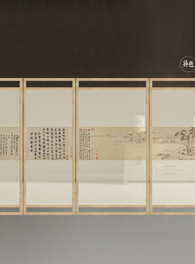 门对门的隔断屏风隔断客厅2022年新款实木中式可折叠设计师款0302