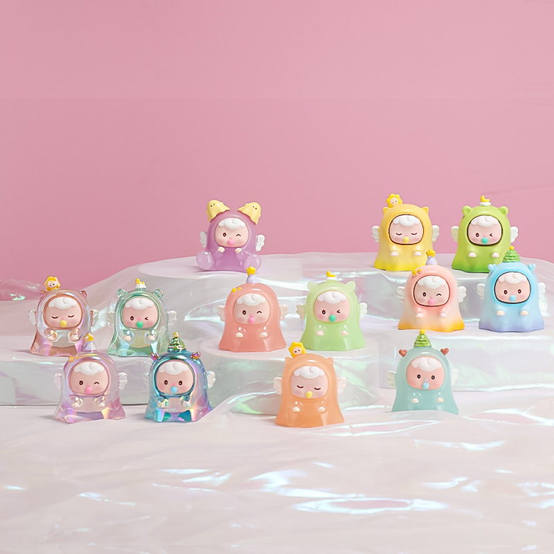 新款甜梦小精灵盲盒手办潮玩公仔桌面装饰直播爆款萌粒小摆件礼品