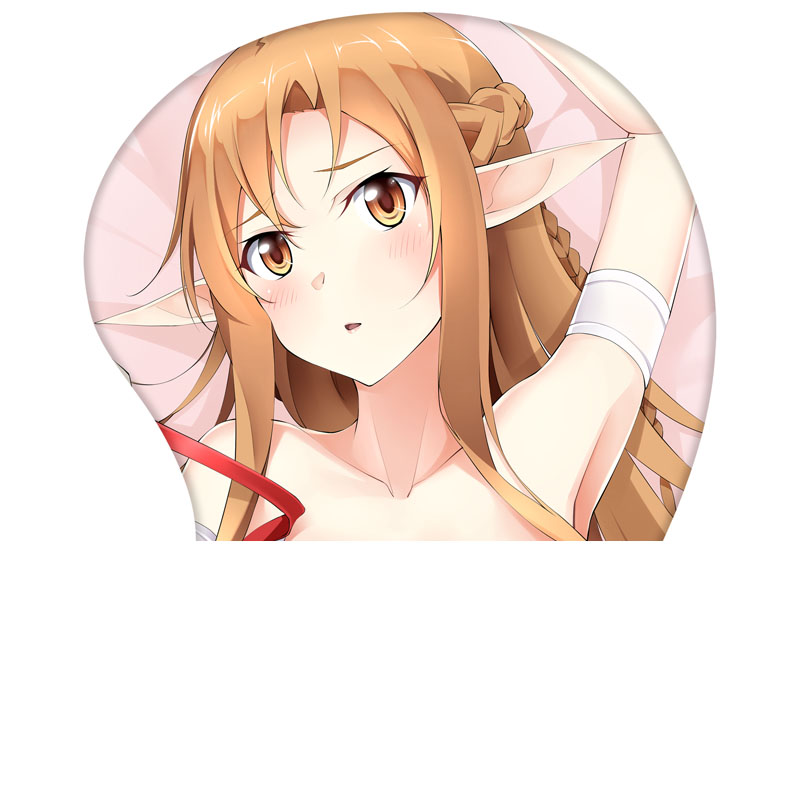 原创可爱美女电脑办公游戏3d立体鼠标垫护腕硅胶手腕垫二次元动漫