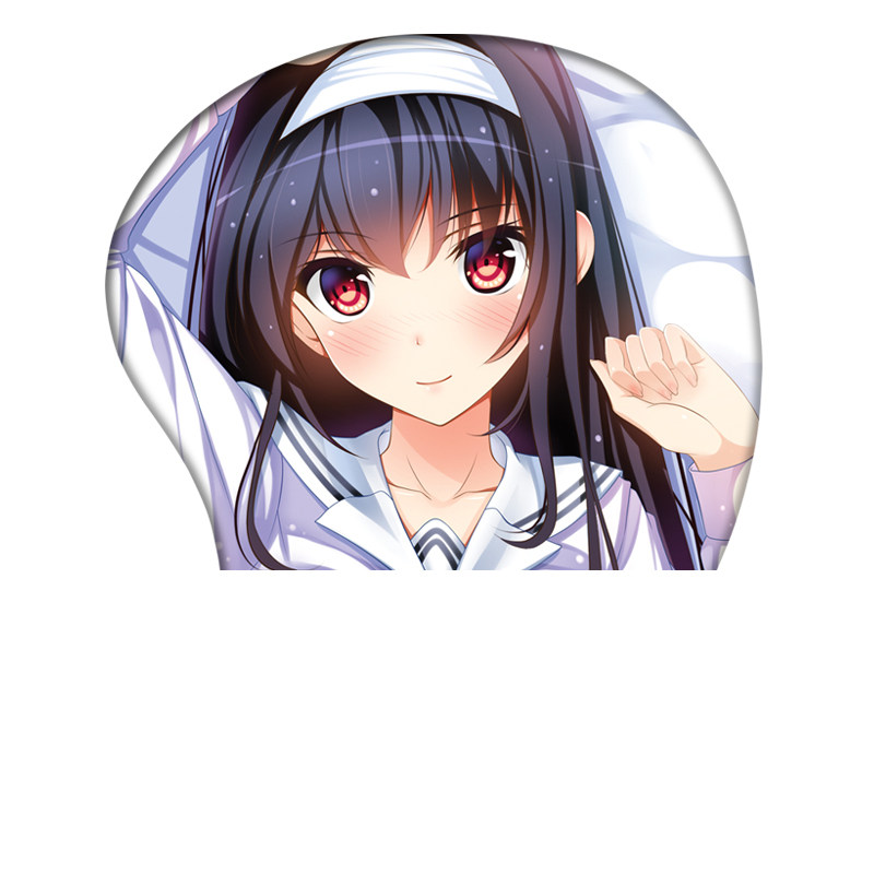 原创路人女主霞之丘诗羽电竞游戏办公3d立体鼠标垫护腕手腕垫动漫