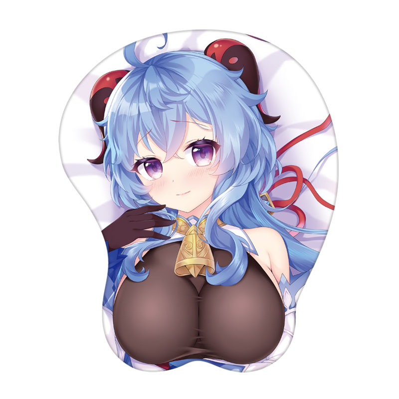 原神游戏甘雨椰羊美女胸部电脑办公立体护腕鼠标垫硅胶手腕垫定制