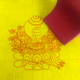 白海螺印章 八宝海螺印 图案印章橡胶定制7X7厘米 藏式 海螺印