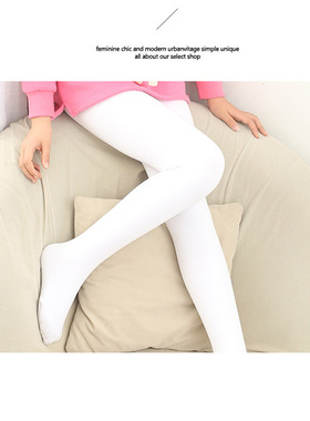 儿童加绒加厚肉色800D芭蕾舞白色连裤袜女童黑色舞蹈袜天鹅绒肤色