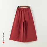 2025风休闲宽松直筒阔腿裤秋季中腰棉麻凉感水洗长裤K013P75，男装休闲裤，星座409-1