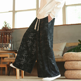 秋冬风灯芯绒休闲长裤直筒阔腿裤日系复古条绒哈伦裤K039P55，男装休闲裤，星座409-1